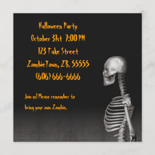 Skeleton - Invitación a la fiesta de Halloween