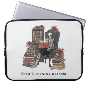 Skeleton leyendo la bolsa para portátiles - Amante