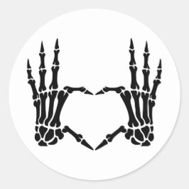 Skeleton Manos Pegatina de Gesto Cardíaco