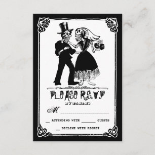 skeleton muerta pareja boda rsvp