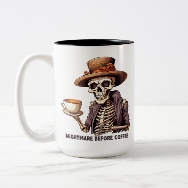 Skeleton Nightmare antes de la taza de café espelu (Izquierda)