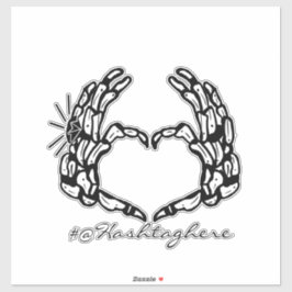 Skeleton Pegatina de Coche con Nombre Casado