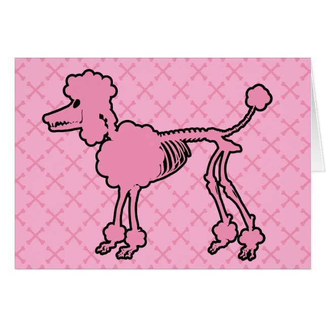Skeleton Pink Poodle (Anverso (Horizontal))