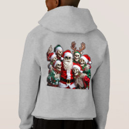 Skeleton Santa Christmas Group Photo – Festive 3D 