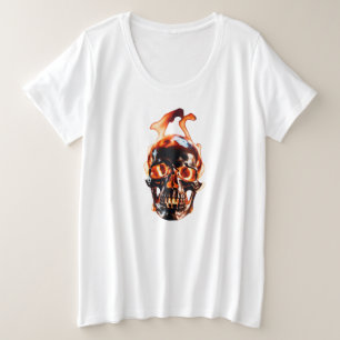 Skeleton Skeleton en llamas retro muerto