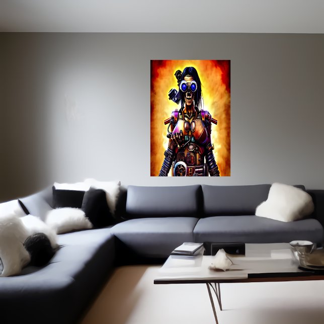 Skeleton steampunk retrato | Poster de arte de IA (Subido por el creador)