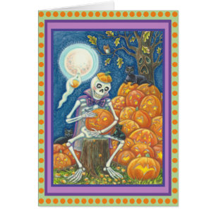 SKELETON, TARJETA DE RECIBIMIENTO DE LOS GATOS NEG