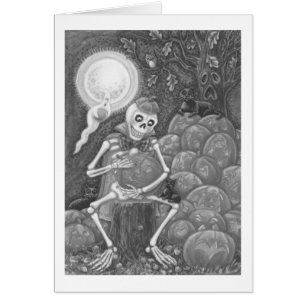 SKELETON, TARJETA DE RECIBIMIENTO DE LOS GATOS NEG