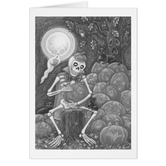 SKELETON, TARJETA DE RECIBIMIENTO DE LOS GATOS NEG (Frente)