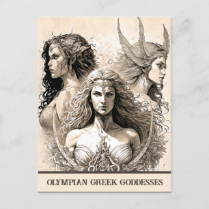 Sketch Art Olympian: Postales de diosas griegas