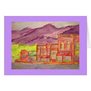 sketch de acuarela de pueblo montañés