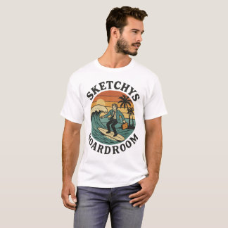 Sketchys Boardroom - Camiseta retro de surf 
