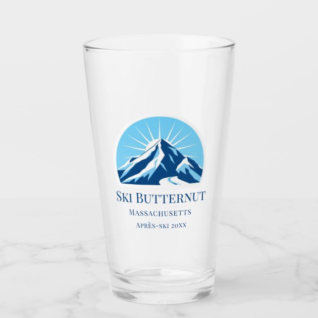 Ski Butternut Basin Massachusetts ski resort glass (Anverso)