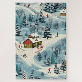 ski lodge snow mountain 1014 pcs Puzzle