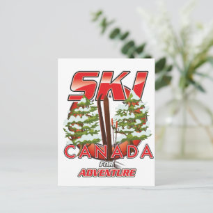 Ski USA Para aventura logo. Tarjeta postal