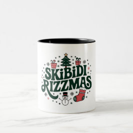 Skibidi Rizzmas Mug - Funny Navidades Copa de Café