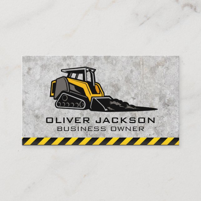 Skid Steer | Tarjeta de visita de construcción (Anverso)