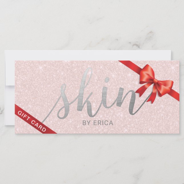 Skincare Certificados de regalo estético Rubor Pin (Anverso)