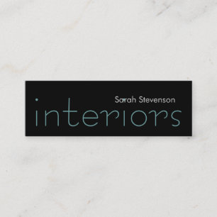 Skinny Black Blue Interior Designer - Tarjeta de p