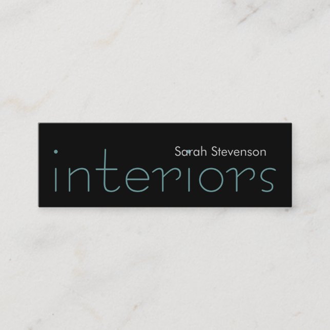 Skinny Black Blue Interior Designer - Tarjeta de p (Anverso)