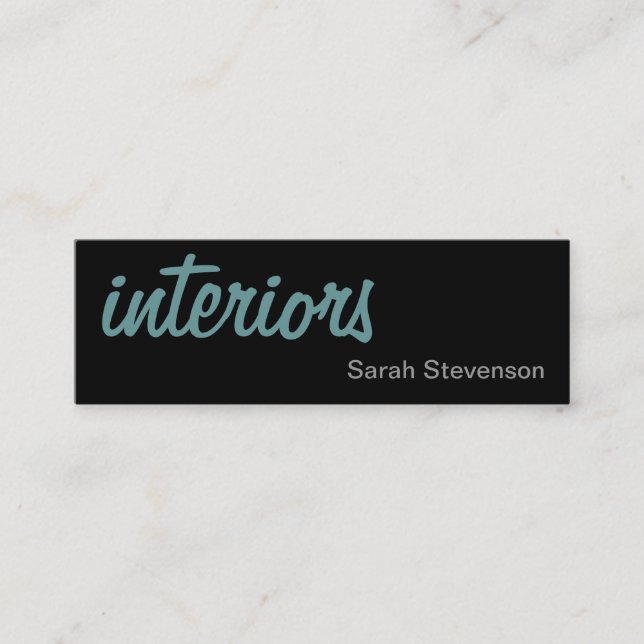 Skinny Black Blue Interior Designer - Tarjeta de p (Anverso)