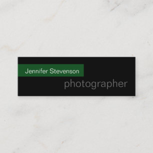 Skinny Black Green Trension Photography Tarjeta de