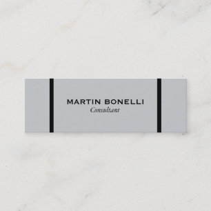 Skinny Gray Black Border Standard tarjeta de visit