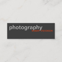 Skinny Gray White Photography Tarjeta de presentac