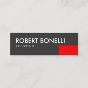 Skinny Modern White Bold Textos Tarjeta de present