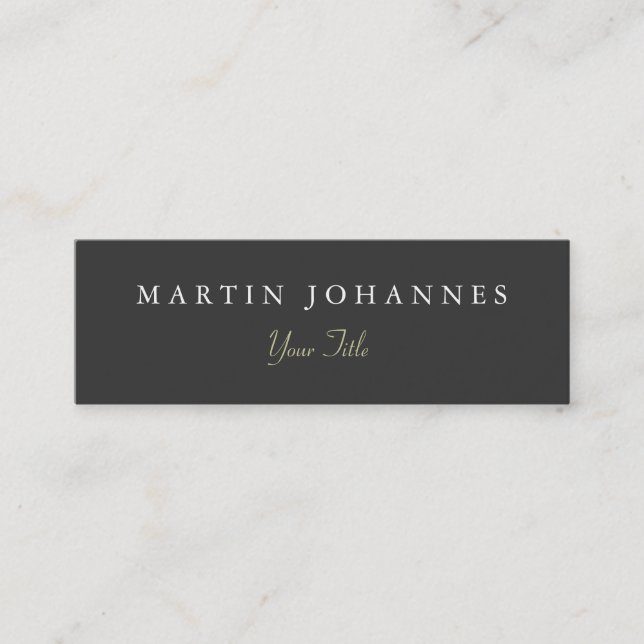 Skinny Slim Elegant Plain Artists Tarjeta de Negoc (Anverso)