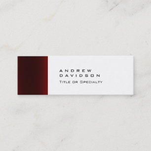 Skinny Trend Red White Plain Elegante Tarjeta de N
