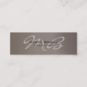 Skinny Trendy Moda Beige Monograma Tarjeta de visi