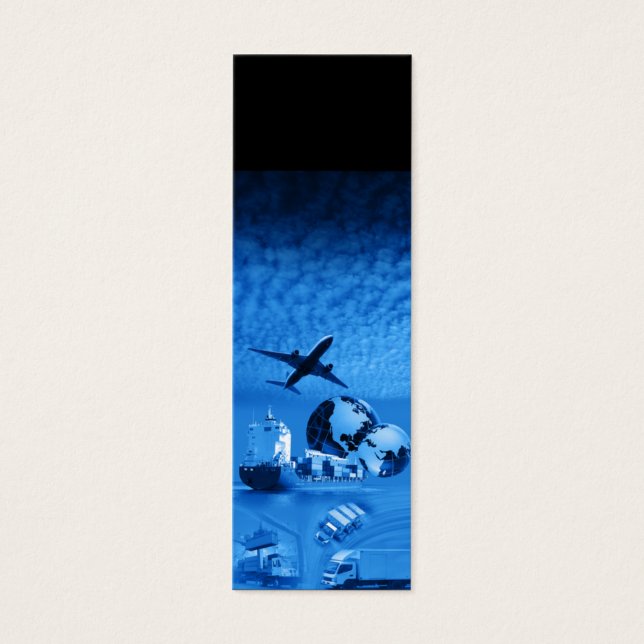 Skinny Vertical Freight Logistics Template Blue (Frente)
