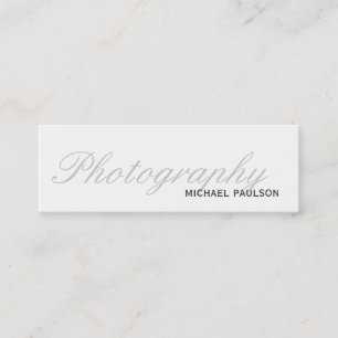 Skinny White Script Photography - Tarjeta de prese