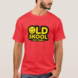 Skool viejo - estaba allí camisa - rojo ácido