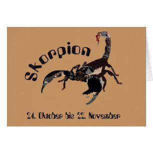 Skorpion - Sternzeichen Karte