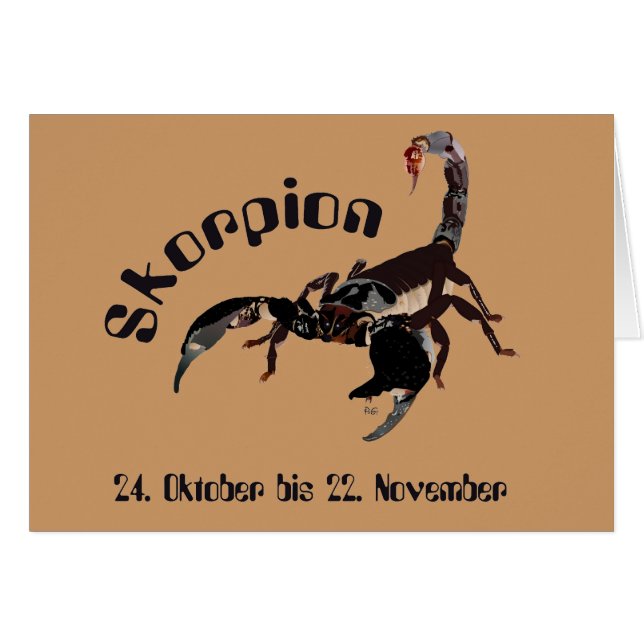 Skorpion - Sternzeichen Karte (Anverso (Horizontal))
