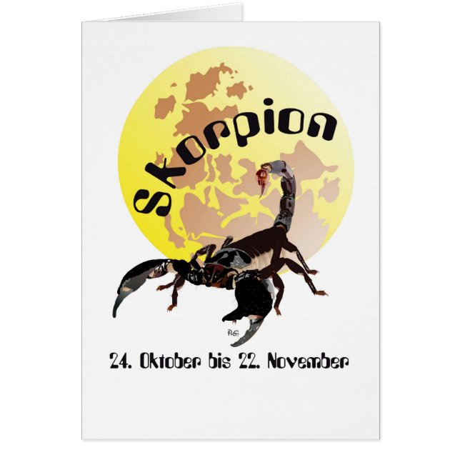 Skorpion - Sternzeichen Karte (Frente)