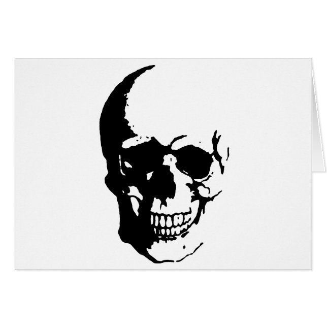 Skull - Arte Metalizado negro y blanco (Anverso (Horizontal))