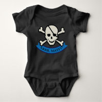 Skull - Black Baby Jersey Bodysuit
