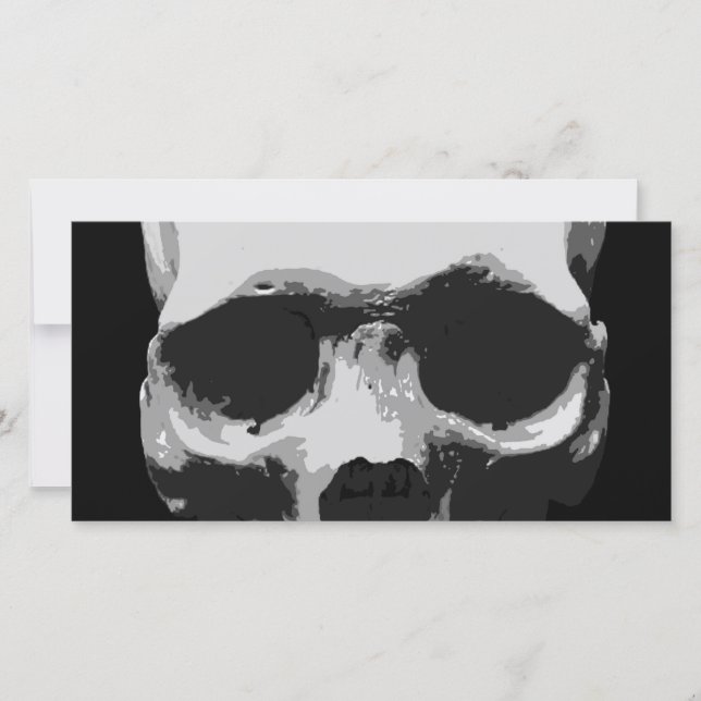 Skull Black & White Pop Art (Anverso)