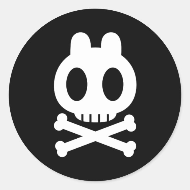 Skull Bunny Pegatinas (Anverso)