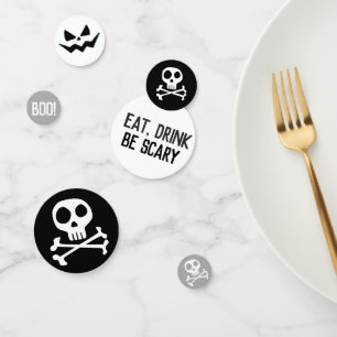 Skull & Crossbone Spookone Halloween Confetti
