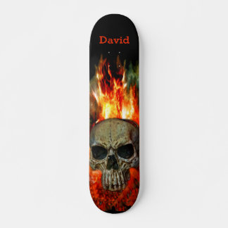 Skull Fire Flames Personalizado Skateboard