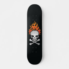 Skull Flaming y Skateboard Crossbone