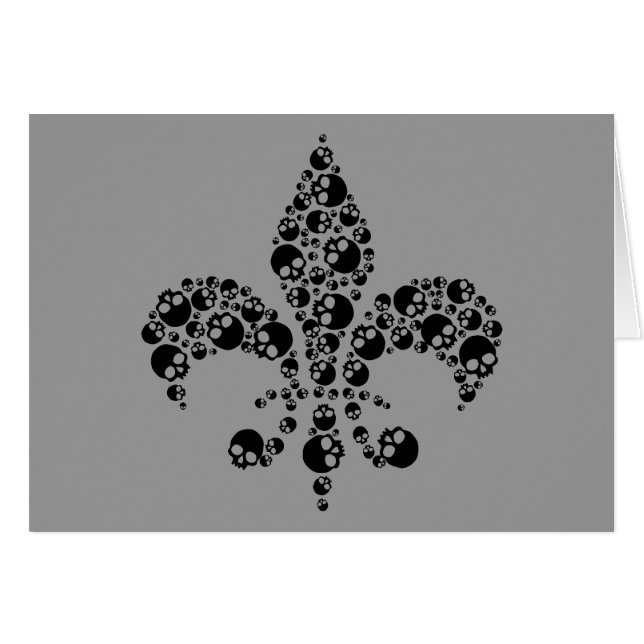 Skull Fleur De Lis (Anverso (Horizontal))