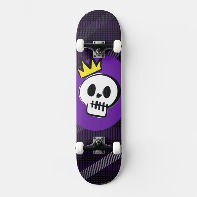 Skull King – Minimal Punk Skateboard (Anverso)