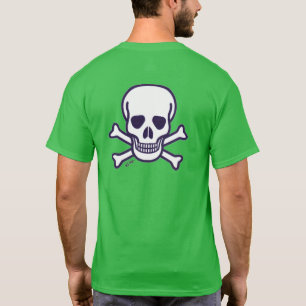 Skull n Bones hombres camiseta verde atrás