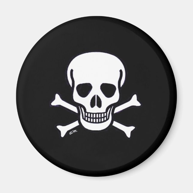 Skull n Bones imán negro (Frente)