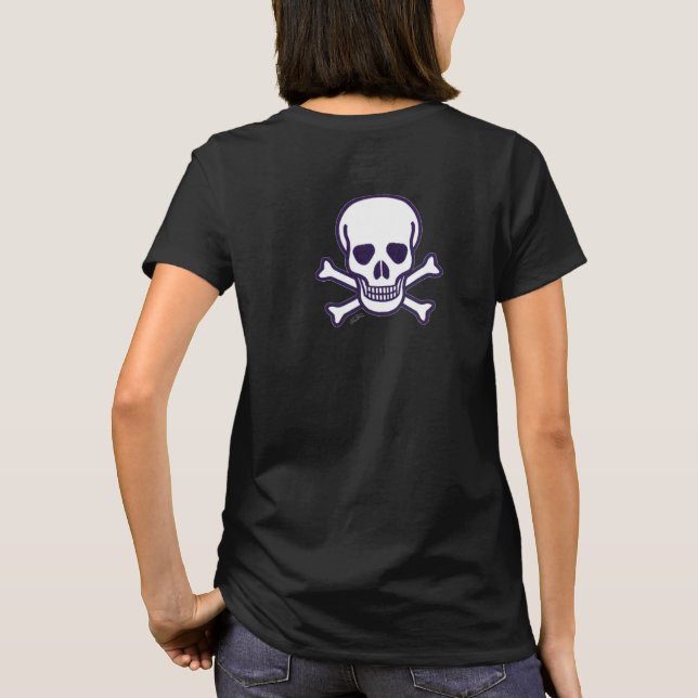 Skull n Bones mujeres camiseta negra (Reverso)
